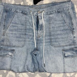 EUC Women’s American Eagle denim utility style jogger size 14 Regular.